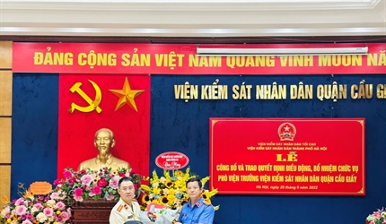 Lễ công bố, trao Quyết định bổ nhiệm chức vụ  Phó Viện trưởng Viện KSND...